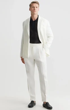 Dwurzędowa marynarka lniana super slim - zestaw^Vistula Fashion