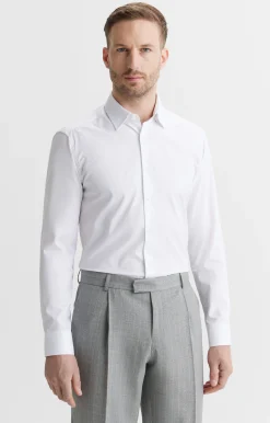 Koszula slim fit o diagonalnym splocie^Vistula Fashion