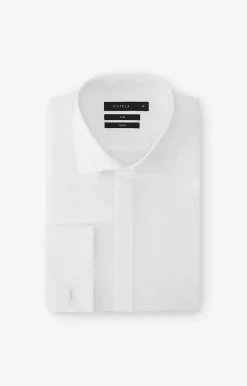 Koszula slim fit o diagonalnym splocie^Vistula Hot