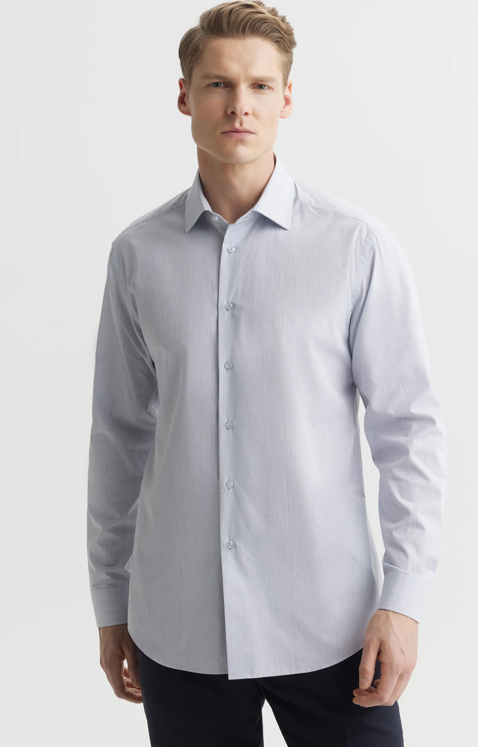 Koszula slim fit w kratę^Vistula Fashion