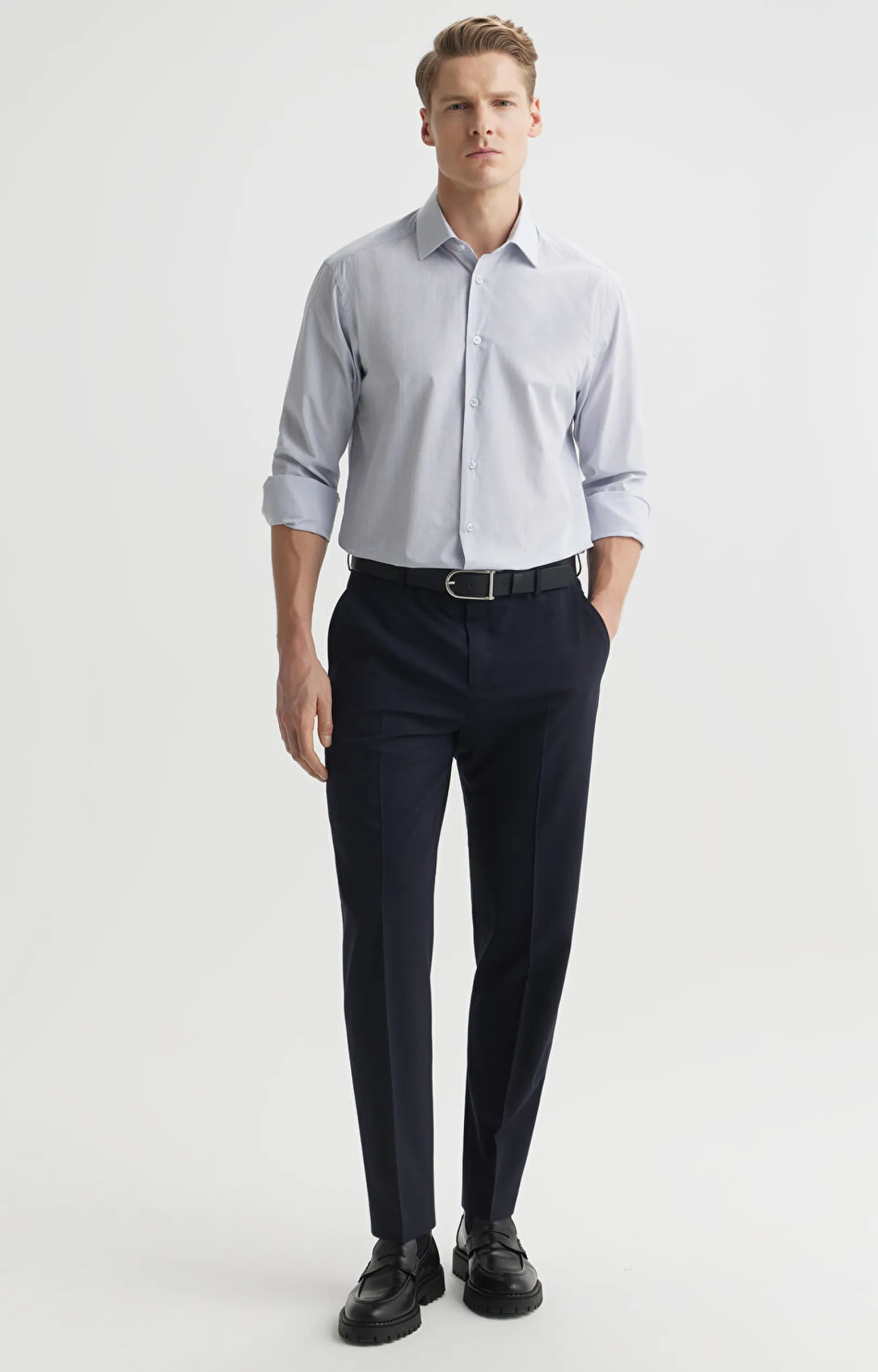 Koszula slim fit w kratę^Vistula Fashion