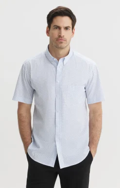 Koszula slim fit w mikrowzór^Vistula Clearance