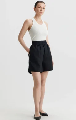 Lniane szorty relaxed fit^Vistula Online