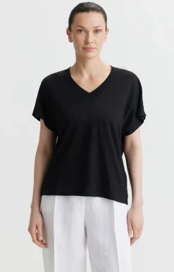 Lniany t-shirt^Vistula Outlet