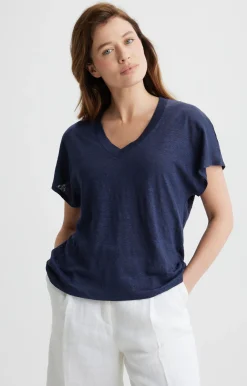 Lniany t-shirt^Vistula Sale