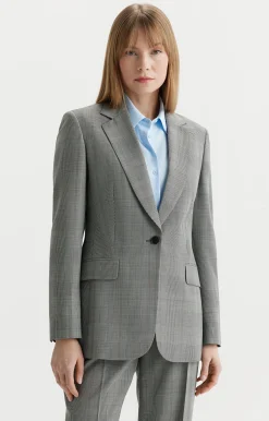 Marynarka slim fit w kratę - zestaw^Vistula New