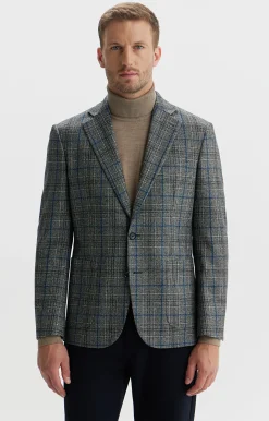 Marynarka slim fit w kratę^Vistula Fashion