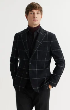Marynarka slim fit z wełną z recyklingu^Vistula Fashion
