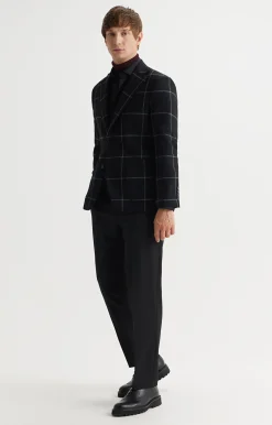 Marynarka slim fit z wełną z recyklingu^Vistula Fashion