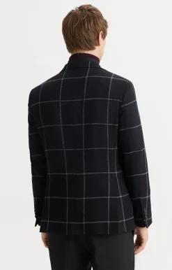 Marynarka slim fit z wełną z recyklingu^Vistula Fashion