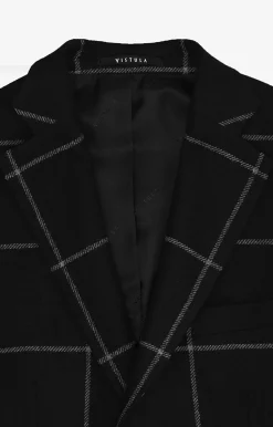 Marynarka slim fit z wełną z recyklingu^Vistula Fashion