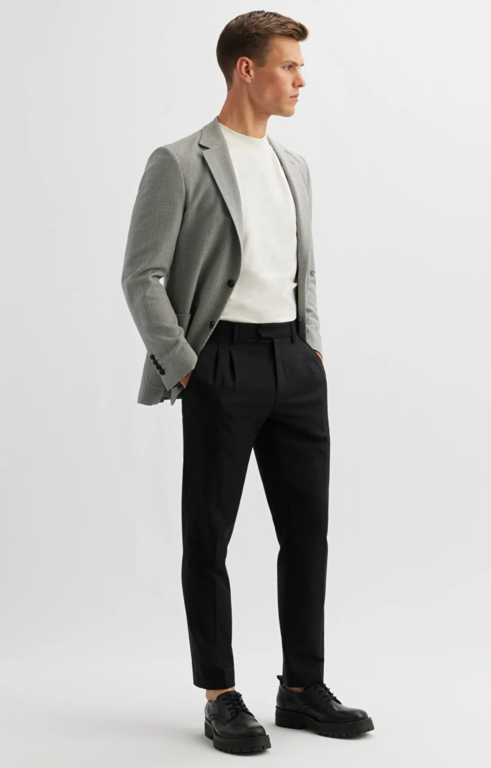 Marynarka super slim z wełną^Vistula Fashion