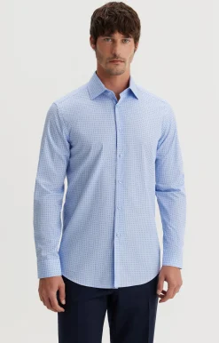 Niebieska koszula slim fit w kratę^Vistula Discount