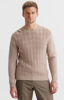 Sweter w strukturalny wzór^Vistula Outlet