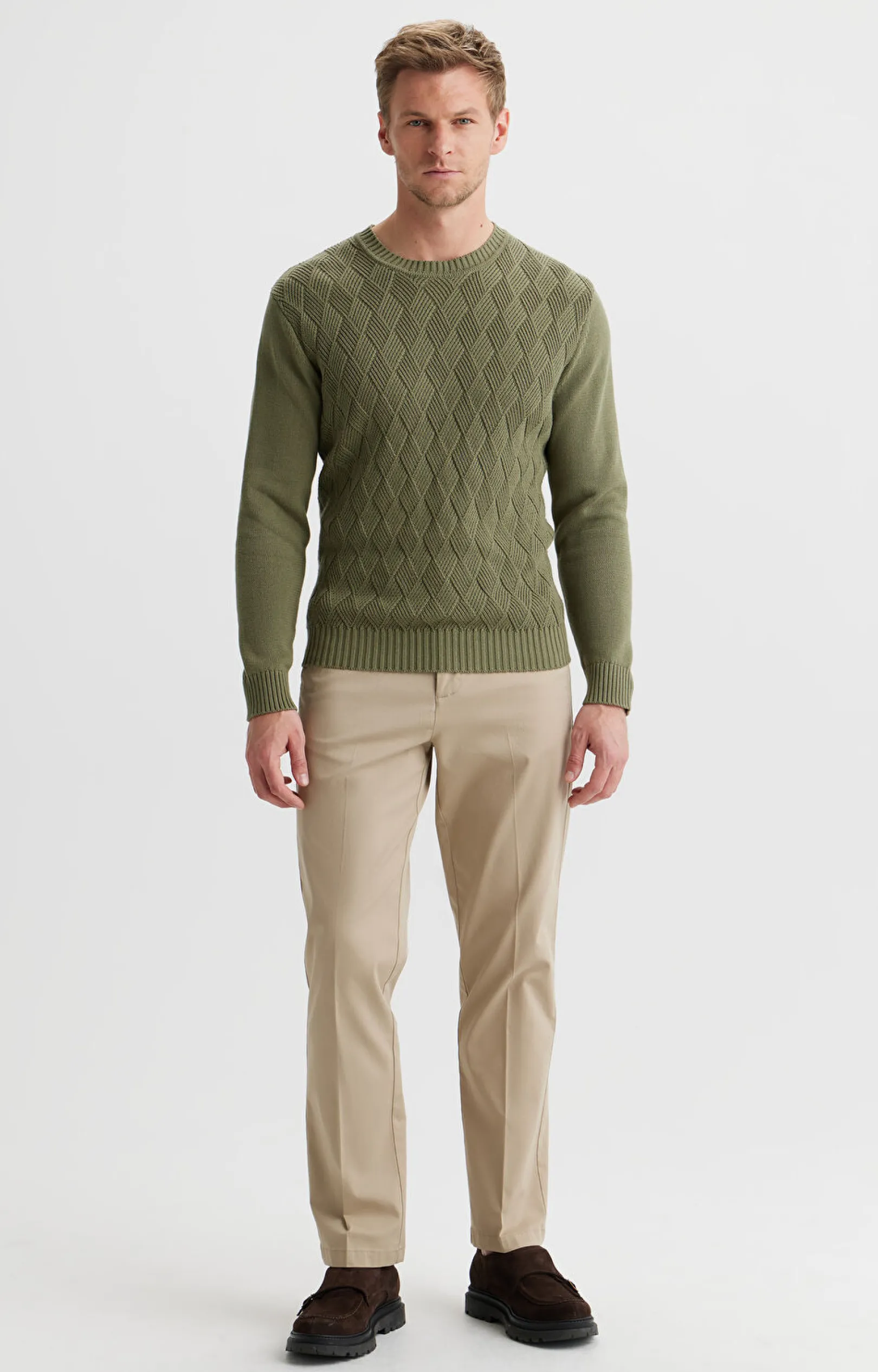 Sweter w strukturalny wzór^Vistula Hot